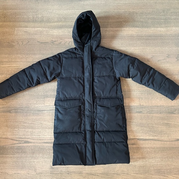 Everlane ReNew Long Puffer Coat-Size XXS-Black
